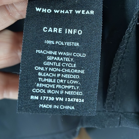 Who What Wear black chiffon tuxedo blouse.Small4-6. semi sheer. - Picture 5 of 5